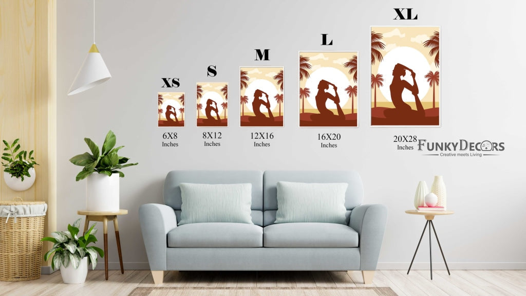 Yoga Fitness - Sports Art Frame For Wall Decor- Funkydecors Posters Prints &amp; Visual Artwork