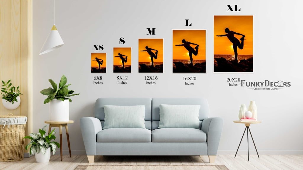 Yoga Fitness - Sports Art Frame For Wall Decor- Funkydecors Posters Prints &amp; Visual Artwork