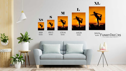 Yoga Fitness - Sports Art Frame For Wall Decor- Funkydecors Posters Prints & Visual Artwork