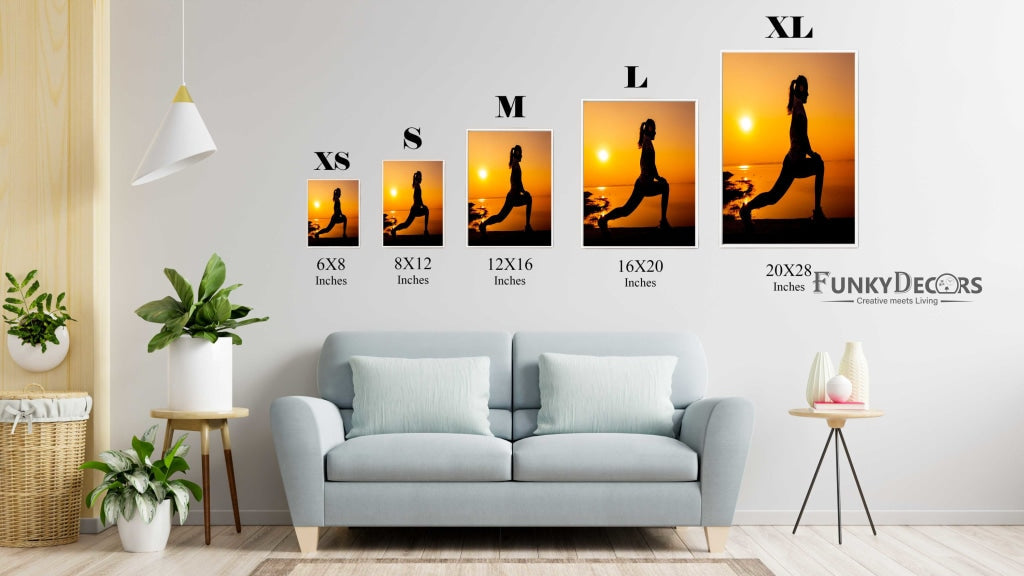Yoga Fitness - Sports Art Frame For Wall Decor- Funkydecors Posters Prints & Visual Artwork