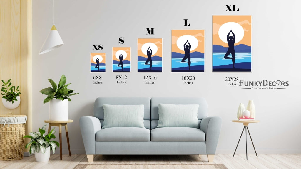 Yoga Fitness - Sports Art Frame For Wall Decor- Funkydecors Posters Prints & Visual Artwork