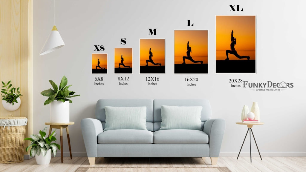 Yoga Fitness - Sports Art Frame For Wall Decor- Funkydecors Posters Prints &amp; Visual Artwork