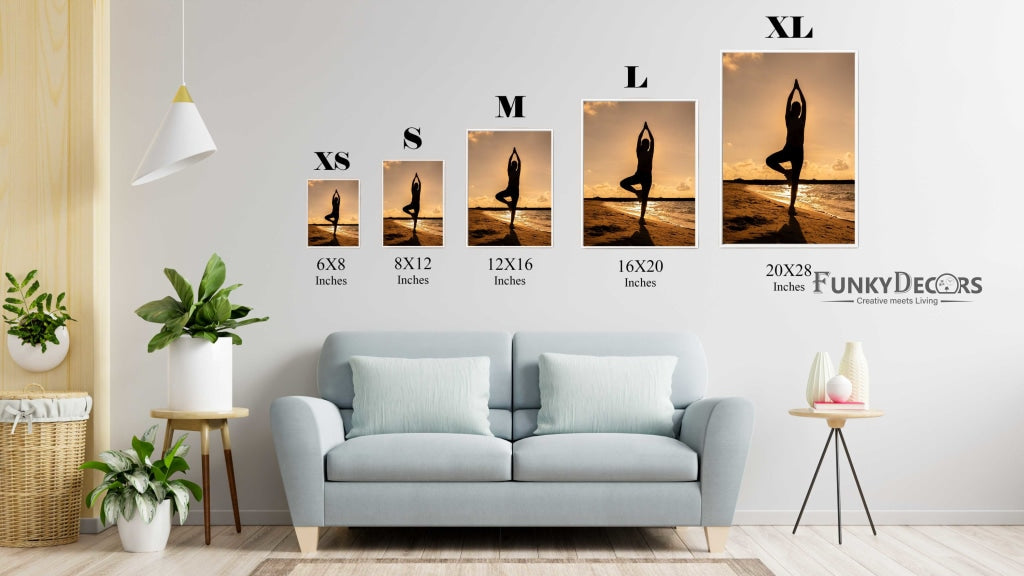 Yoga Fitness - Sports Art Frame For Wall Decor- Funkydecors Posters Prints &amp; Visual Artwork