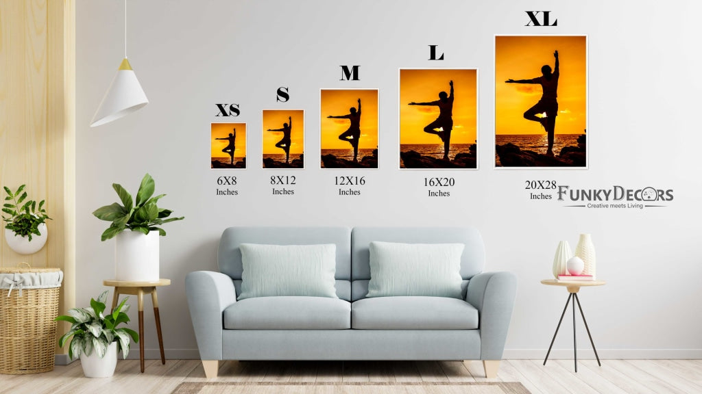 Yoga Fitness - Sports Art Frame For Wall Decor- Funkydecors Posters Prints &amp; Visual Artwork