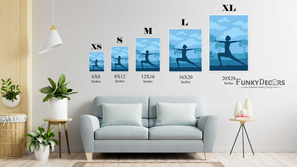 Yoga Fitness - Sports Art Frame For Wall Decor- Funkydecors Posters Prints &amp; Visual Artwork