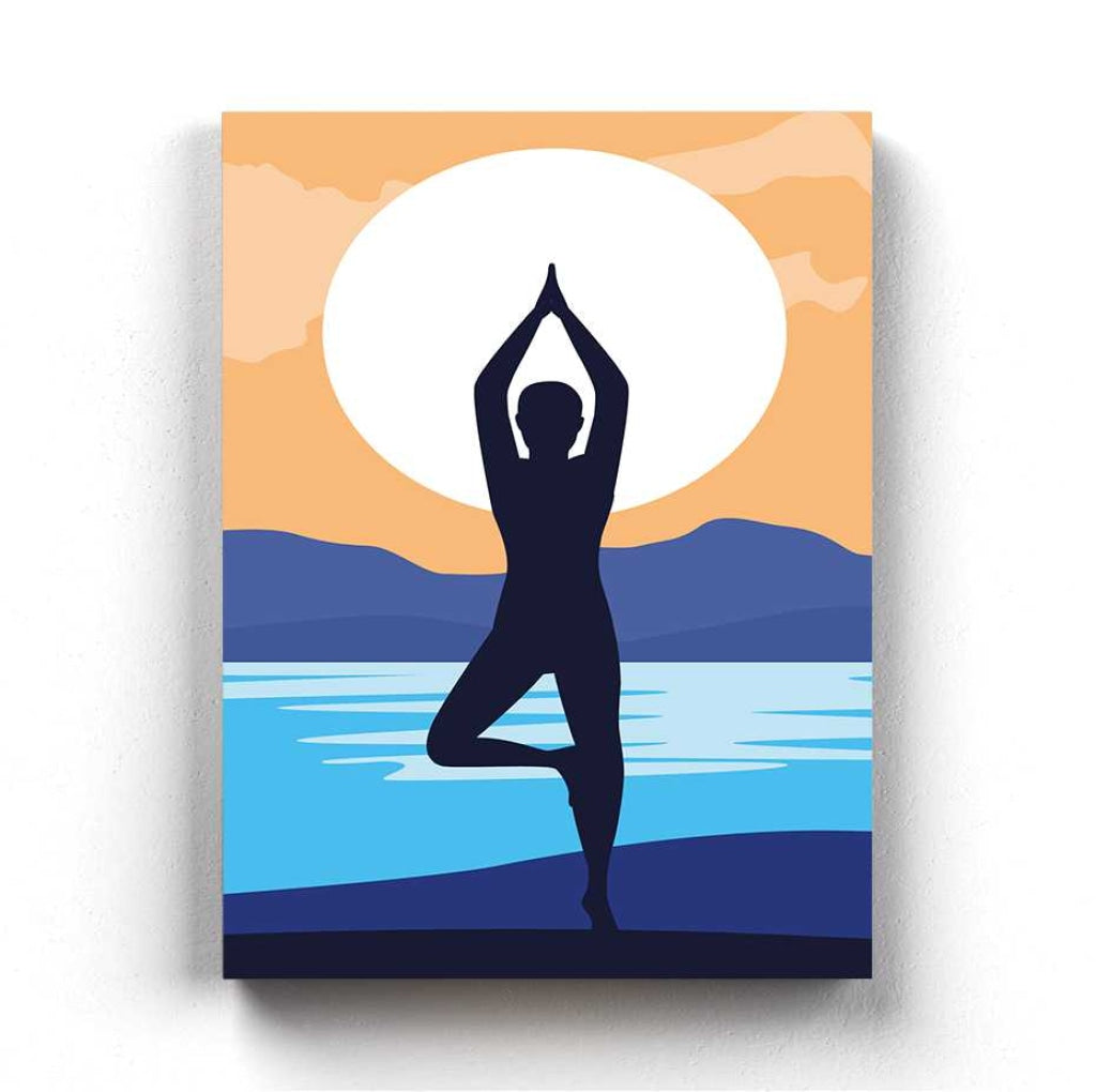 Yoga Fitness - Sports Art Frame For Wall Decor- Funkydecors Xs / Canvas Posters Prints &amp; Visual
