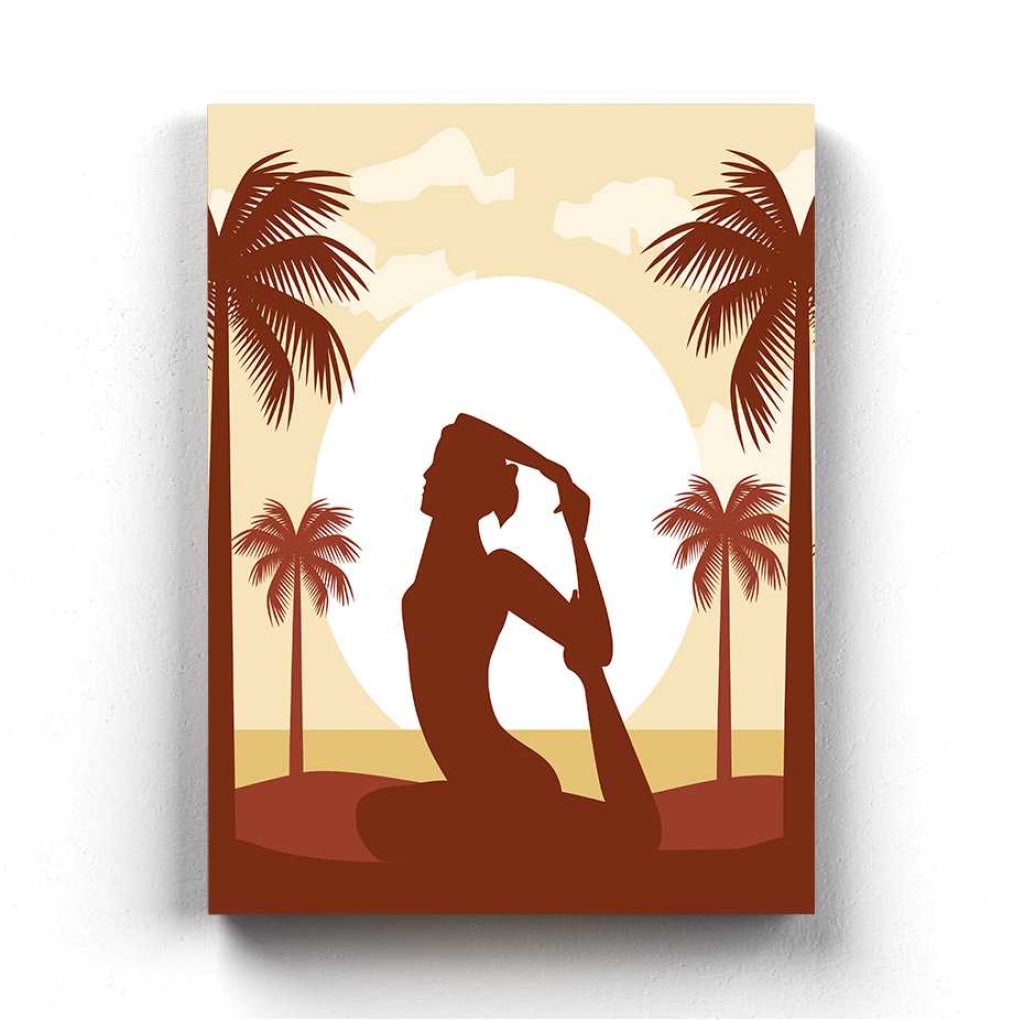 Yoga Fitness - Sports Art Frame For Wall Decor- Funkydecors Xs / Canvas Posters Prints &amp; Visual