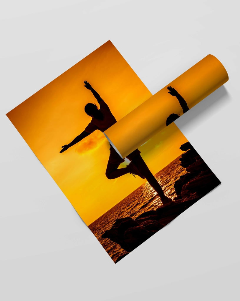 Yoga Fitness - Sports Art Frame For Wall Decor- Funkydecors Xs / Roll Posters Prints &amp; Visual