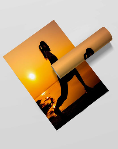 Yoga Fitness - Sports Art Frame For Wall Decor- Funkydecors Xs / Roll Posters Prints & Visual