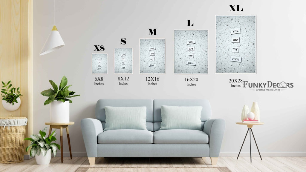 You Are My Rock - Love Quotes Art Frame For Wall Decor- Funkydecors Posters Prints & Visual Artwork