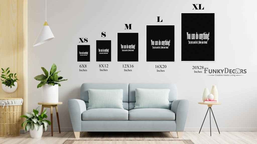 You Can Do Anything - Motivational Quotes Art Frame For Wall Decor- Funkydecors Posters Prints &