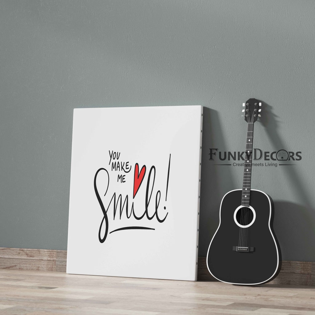You Make Me Smile - Motivation Quotes Art Frame For Wall Decor- Funkydecors Posters Prints &amp; Visual