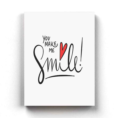 You Make Me Smile - Motivation Quotes Art Frame For Wall Decor- Funkydecors Xs / Canvas Posters