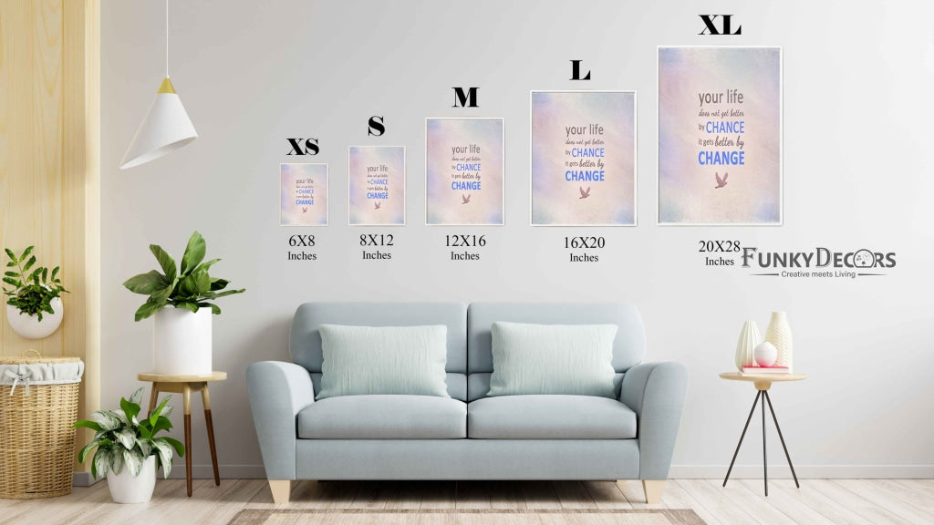 Your Life Does Not Get Better By Chance It Gets Change - Motivation Quotes Art Frame For Wall Decor-