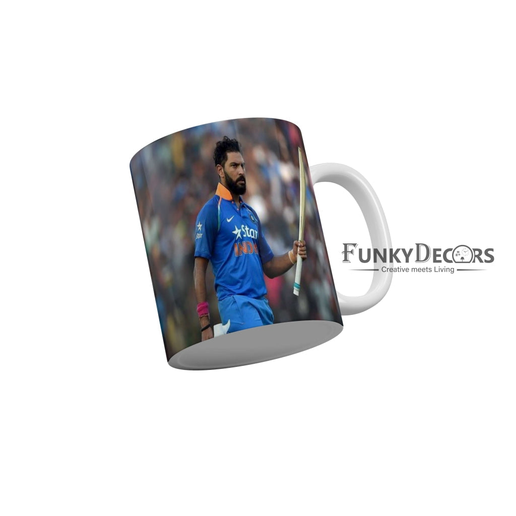 Yuvraj singh Mumbai Indians Coffee Ceramic Mug 350 ML-FunkyDecors