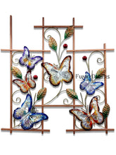 Load image into Gallery viewer, 6 Butterflies Metal Wall Art With Led Light - Funkydecors
