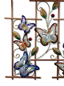 6 Butterflies Metal Wall Art With Led Light - Funkydecors