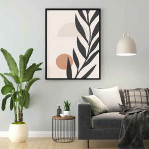 A Black Leaf - Nature Art Frame For Wall Decor- Funkydecors Xs / Posters Prints & Visual Artwork