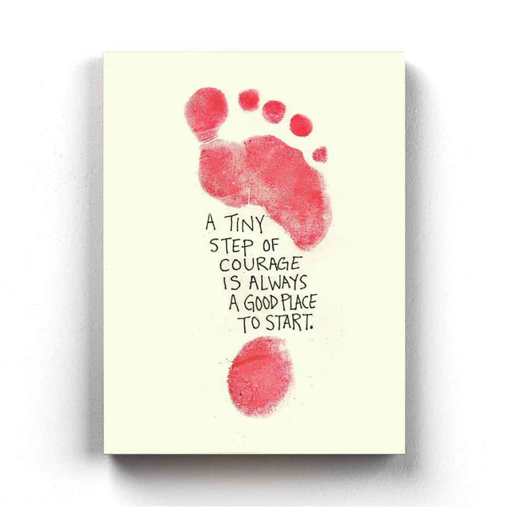 A Tiny Step - Inspirational Quotes Art Frame For Wall Decor- Funkydecors Xs / Canvas Posters Prints