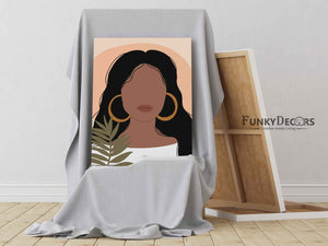 Abstract Vintage Girl Portrait Art Frame For Wall Decor- Funkydecors Posters Prints & Visual Artwork