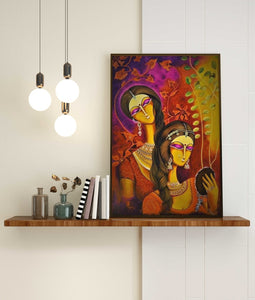 Aesthetic Indian Art Frame For Wall Decor- Funkydecors Xs / Black Posters Prints & Visual Artwork
