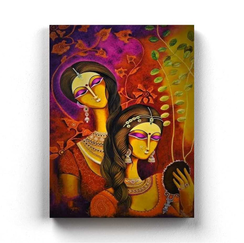 Aesthetic Indian Art Frame For Wall Decor- Funkydecors Xs / Canvas Posters Prints & Visual Artwork