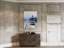 Load image into Gallery viewer, Balancing Pebbles - Nature Art Frame For Wall Decor- Funkydecors Posters Prints &amp; Visual Artwork
