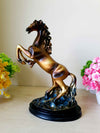 Brown Polyresin And Bronze Running Horse Statue Decorative Animal Figurine Showpiece- Funkydecors