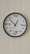 Load and play video in Gallery viewer, FunkyTradition Mathematics Minimal Wall Clock, Wall Watch, Wall Decor for Home Office Decor and Gifts 30 CM Tall
