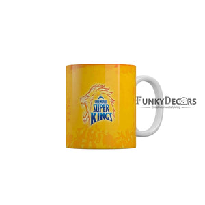CSK Logo Coffee Ceramic Mug 350 ML-FunkyDecors IPL Mugs FunkyDecors