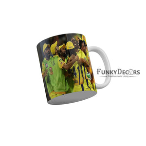 CSK Team Coffee Ceramic Mug 350 ML-FunkyDecors IPL Mugs FunkyDecors