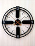 Decorative Metal Clock With Wooden Needles Wall - FunkyDecors