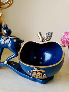 Deer Sculpture In Blue Decorative Showpiece With Cash And Key Holder Animal Figurine- Funkydecors