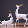 Deer Sculpture In White Decorative Showpiece Animal Figurine- Funkydecors Figurines