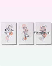 Load image into Gallery viewer, Delicate Floral 3 Panels Art Frame For Wall Decor- Funkydecors Posters Prints &amp; Visual Artwork
