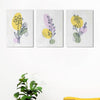Delicate Floral 3 Panels Art Frame For Wall Decor- Funkydecors Xs / Canvas Posters Prints & Visual
