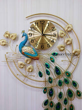 Load image into Gallery viewer, Designer Big Peacock Colorful Metal Wall Clock- Funkytradition
