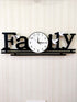 Designer Black Engineered Wood Family Analog Wall Clock- FunkyDecors