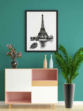 Load image into Gallery viewer, Eiffel Tower - Achromatic Art Frame For Wall Decor- Funkydecors Xs / Black Posters Prints &amp; Visual
