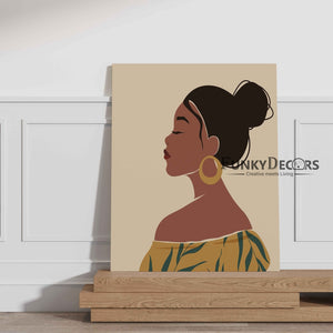 Elegant African Women Portrait Art Frame For Wall Decor- Funkydecors Posters Prints & Visual Artwork
