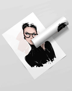 Elegant Women Fashion Art Frame For Wall Decor- Funkydecors Xs / Roll Posters Prints & Visual