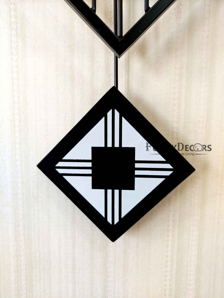 European Style Hexagon Nordic Silent Movement Pendulum Wall Clock- FunkyDecors Clocks