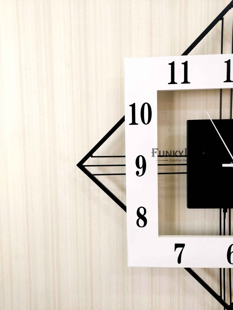 European Style Hexagon Nordic Silent Movement Pendulum Wall Clock- FunkyDecors Clocks