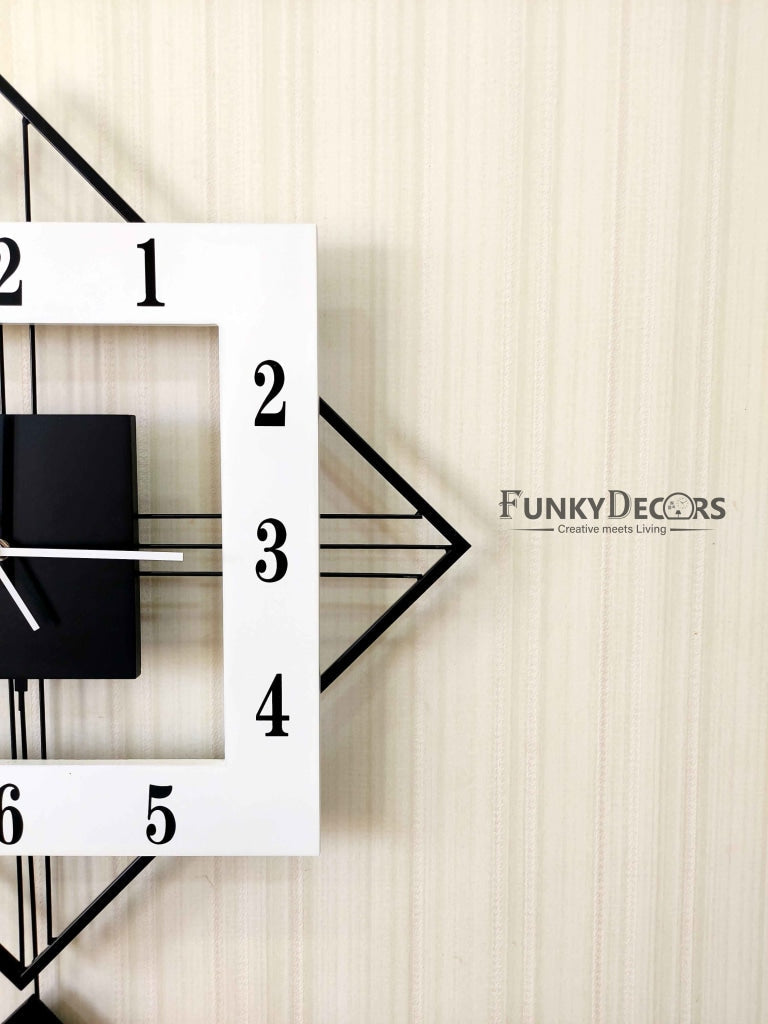 European Style Hexagon Nordic Silent Movement Pendulum Wall Clock- FunkyDecors Clocks