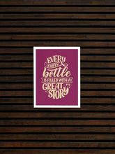 Load image into Gallery viewer, Every Empty Bottle Is Filled With A Great Story Quotes Art Frame For Wall Decor- Funkydecors Xs /
