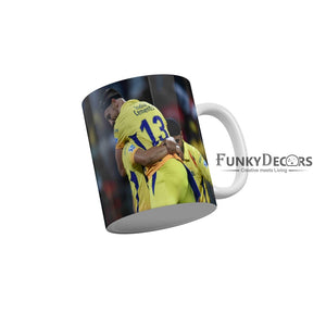 Faf du Plessis CSK Coffee Ceramic Mug 350 ML-FunkyDecors IPL Mugs FunkyDecors