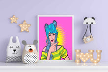 Load image into Gallery viewer, Fashionista Women Pop Art Frame For Wall Decor- Funkydecors Xs / White Posters Prints &amp; Visual

