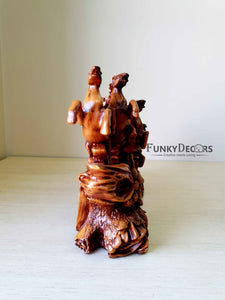 Feng Shui 8 Horses Sculpture In Brown Decorative Showpiece Animal Figurine- Funkydecors Figurines
