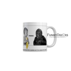 Friends they understand each other completely even if not a single word is spoken Ceramic Mug 350 ML-FunkyDecors Friendship Mug FunkyDecors