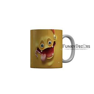 Funkydecors 3D Face Ceramic Mug 350 Ml Multicolor Mugs